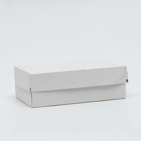Коробка для десерта, белая, 800 мл, 20 х 10 х 6,5 см