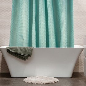 Штора для ванны «Каприз», размер 180х200 см, цвет мятный