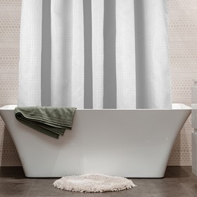 Штора для ванны «Келвин», размер 180х200 см, цвет белый