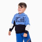 Джемпер (толстовка) для мальчика Спортсмен Дино, цвет голубой/синий, рост 104 см - фото 107408947