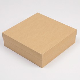 Коробка складная крафтовая 26х26х8 см