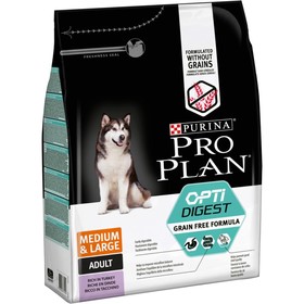 Сухой корм PRO PLAN для собак с чувствительным пищеварением, индейка, 2,5 кг