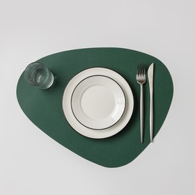 Салфетка кухонная «Тэм», d=35 см, цвет бирюзовый