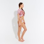 Купальник  женский раздельный MINAKU (футболка, топ, плавки), цвет розовый, размер 44 - фото 800859238