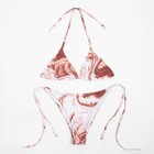 Купальник  женский раздельный MINAKU (футболка, топ, плавки), цвет розовый, размер 44 - фото 800859243