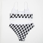 Купальный костюм раздельный MINAKU цвет белый/чёрный, р-р 46 - фото 800942347