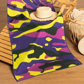 Полотенце пляжное Этель "Purple khaki" 70*140 см,100%п/э, 250гр/м2,