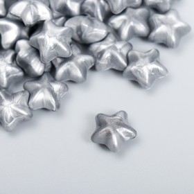 Сургуч в гранулах в пакете "Звёздочки" серебро перламутр 55 гр 12х8 см