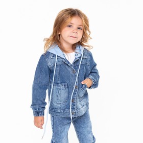 Куртка джинсовая для девочки, цвет синий, рост 104 см