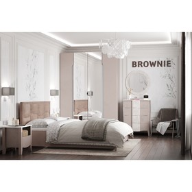 Кровать Люкс Brownie 307, 1600 × 2000 мм, без основания, цвет мокко