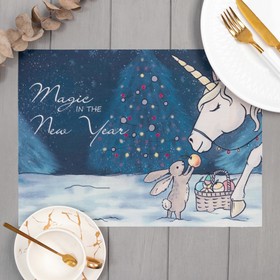 Новогодняя салфетка на стол "Magic in the new year", ПВХ, 40*29 см
