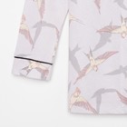 Пижама женская (рубашка и брюки) KAFTAN Birds р. 48-50, серый - фото 800943274