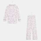 Пижама женская (рубашка и брюки) KAFTAN Birds р. 48-50, серый - фото 800943275