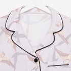 Пижама женская (рубашка и брюки) KAFTAN Birds р. 48-50, серый - фото 800943273