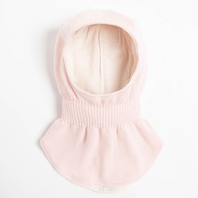 Шапка-шлем детский, цвет розовый, размер 48-50