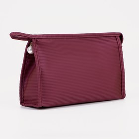 Cosmetic bag ^ L-1150, 22 * ​​8 * 14, separate zipper, with handle, bordeaux