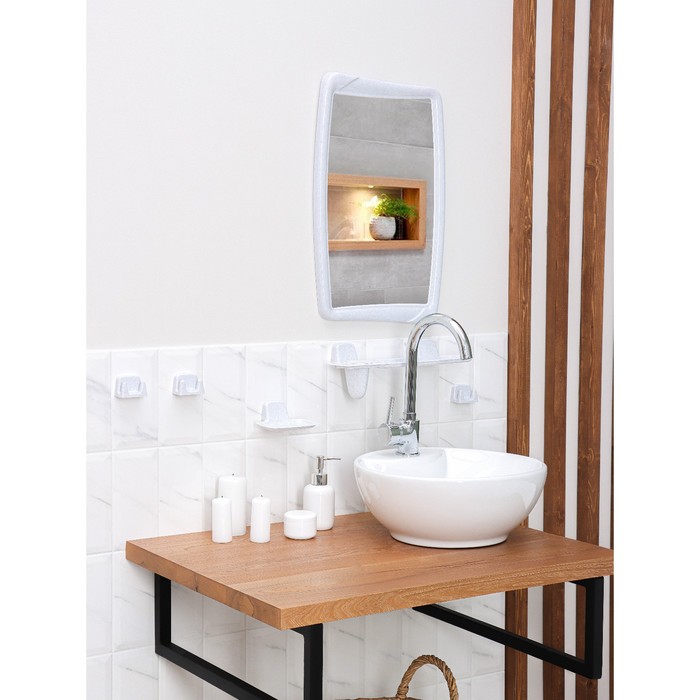 Набор для ванной комнаты Berossi 51, цвет белый мрамор
