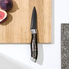Нож Доляна «Энергия», овощной, лезвие 8,5 см, цвет чёрный - фото 1405493