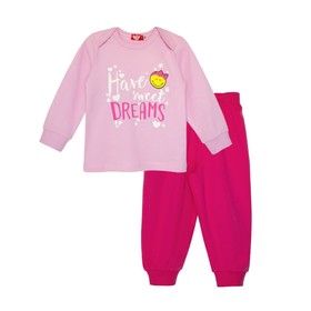 Пижама для девочки, рост 74 см, цвет розовый/малиновый