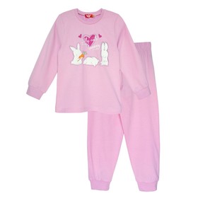 Пижама для девочки, рост 122 см, цвет розовый