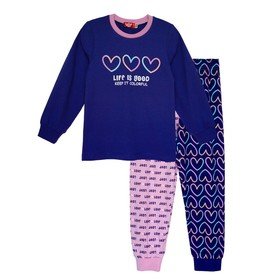 Пижама для девочки, рост 104 см, цвет фиолетовый/розовый