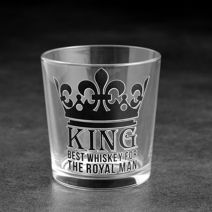 Бокал для виски "Король" корона 250 мл - фото 5866408