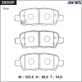 Дисковые тормозные колодки ADVICS SN505P 7659176