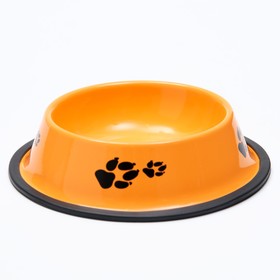 Iron bowl with non-slip base, 230 ml, orange