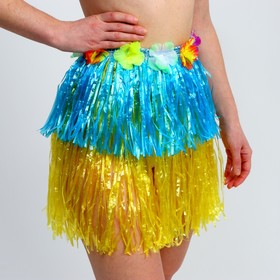 Гавайская юбка, 40 см, двухцветная сине-желтая в Донецке