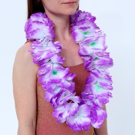 Гавайское ожерелье "Лепесточки", цвет фиолетовый