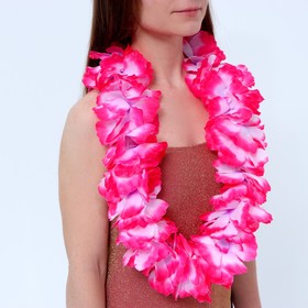 Гавайское ожерелье "Лепесточки", цвет розовый в Донецке