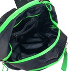 Рюкзак молодёжный Calligrata «Нормал», эргономичная спинка, 44 х 30 х 17 см, чёрный/зеленый - фото 800946903