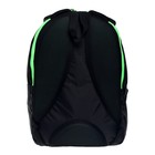 Рюкзак молодёжный Calligrata «Нормал», эргономичная спинка, 44 х 30 х 17 см, чёрный/зеленый - фото 800946899