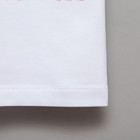 Футболка детская MINAKU "Happines" цвет белый, рост 134 - фото 801057568