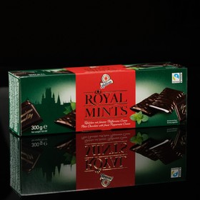 Шоколад  с мятной начинкой пластинками Royal Thins Mints, 300 г