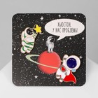 Набор значков (2шт) "Космонавты" супер-герои, цветной в золоте - фото 3911145