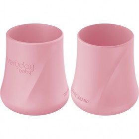 Детская силиконовая чашка, 2 шт, розовый