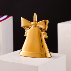 Кубок "Колокольчик", булат, золотистый, керамика, 12 см