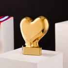 Кубок "Сердце", булат, золотистый, керамика, 12.5 см - фото 6859528