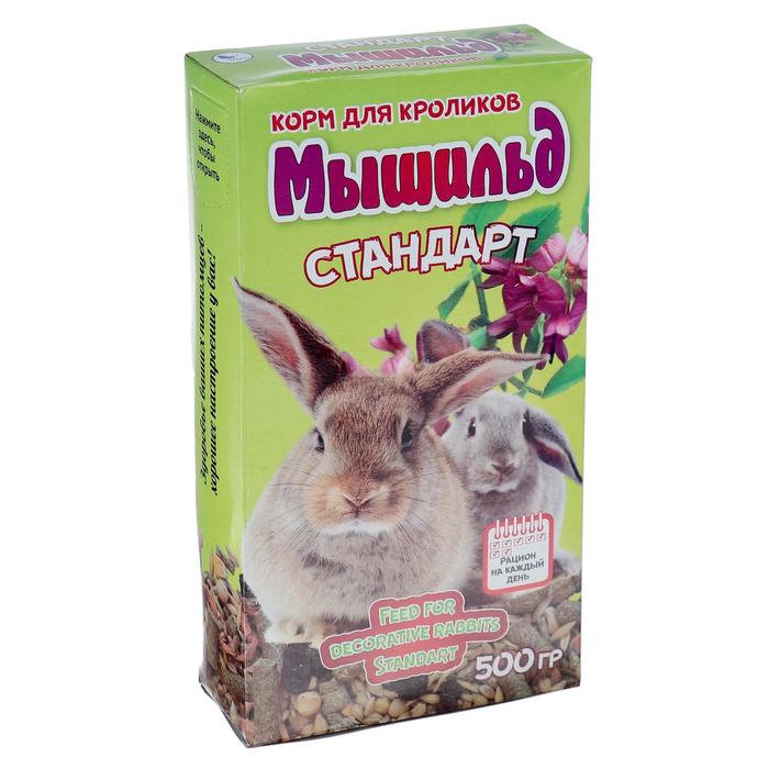 Зерновой корм "Мышильд стандарт" для декоративных кроликов, 500 г, коробка (2 шт)