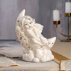 Статуэтка "Ангел на месяце", белая, золото, 16х10х20 см - фото 6859944