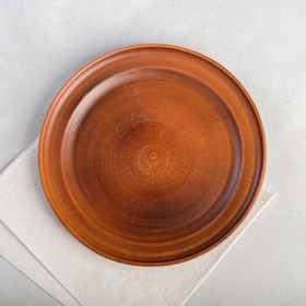 Тарелка "Домашние традиции", гладкая, красная глина, 25 см