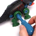 Конструктор винтовой «Динозавр», в клетке, цвет тёмно-зелёный - фото 801512696