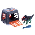 Конструктор винтовой «Динозавр», в клетке, цвет тёмно-зелёный - фото 801512698