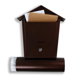 Ящик почтовый с замком, «Домик», медный