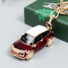 Брелок металл с карабином, эмаль, стразы "Красный кроссовер" 13х3 см - фото 800893005