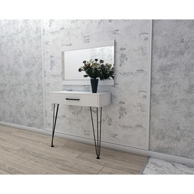 Стол туалетный «Лофти», 800 × 348 × 762 мм, цвет белый / опоры чёрные