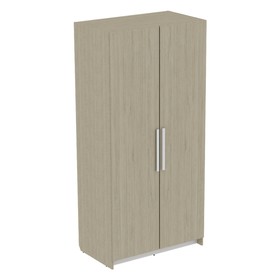Шкаф для одежды «Стилика», 1000 × 600 × 2200 мм, левый, 2 двери, цвет белый / пикар