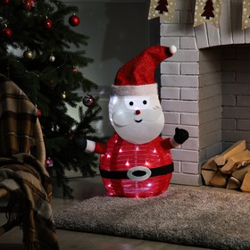 Фигура светодиодная "Дед Мороз" 60 см, 40 LED, 220V, БЕЛЫЙ