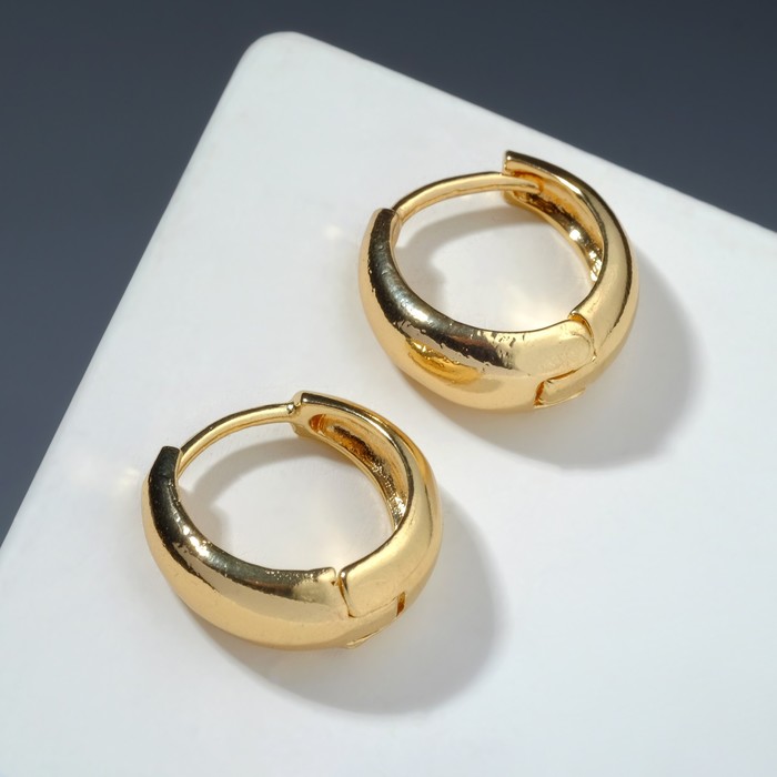 Серьги-кольца "Эстетика" круг, цвет золото, d=1,5 - фото 3922967
